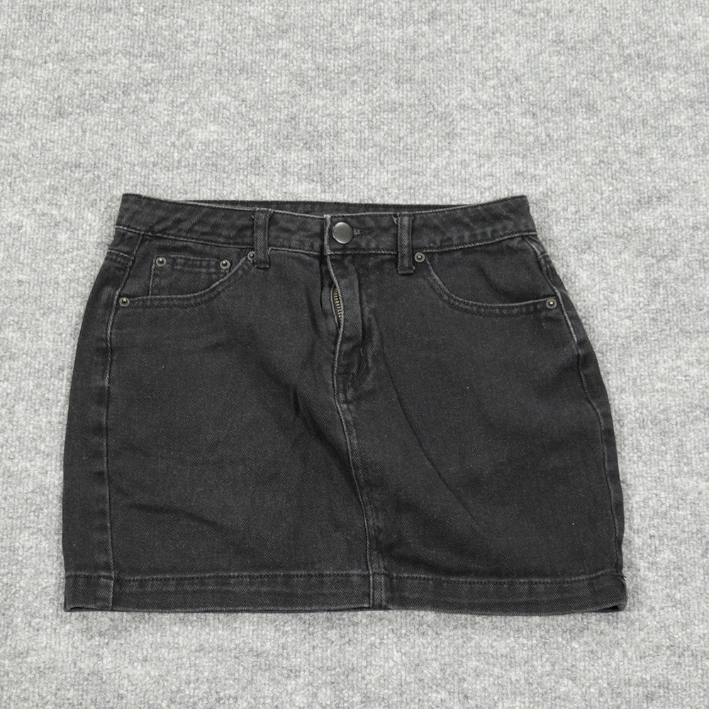 Forever 21 Skirt Womens Medium Black Denim Mini 5-Pocket Casual Basic Essential